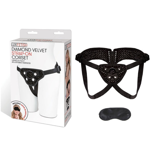 Diamond Velvet Strap-On Corset