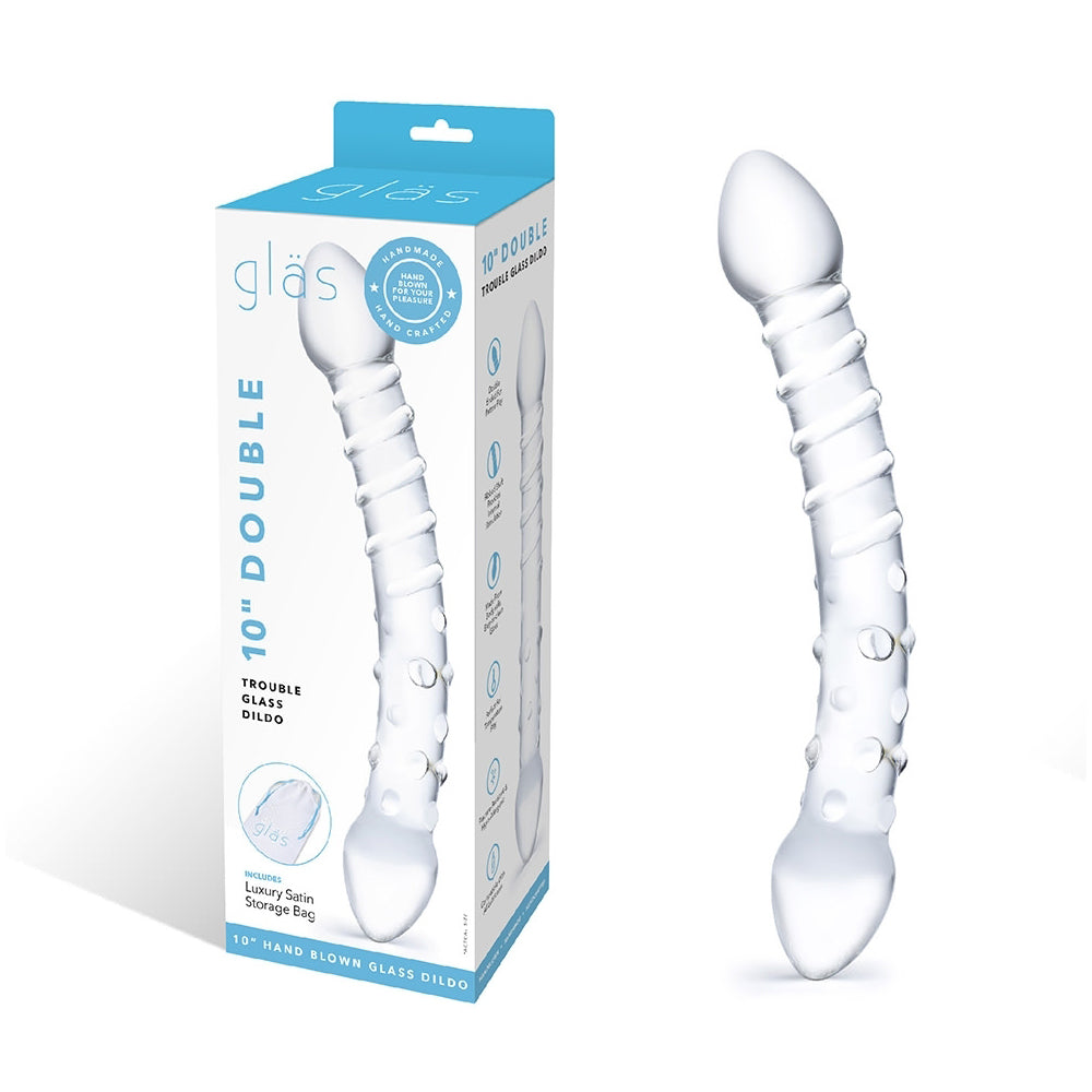 Double Trouble Glass Dildo