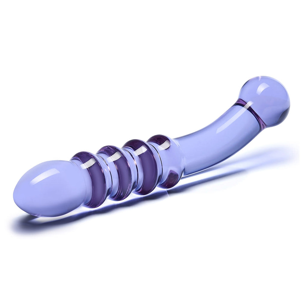 Purple Rain Ribbed Dildo