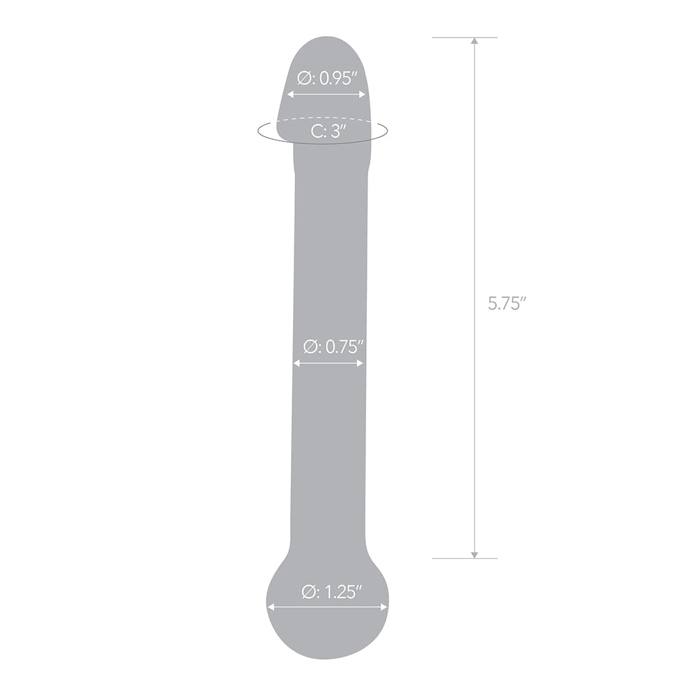 7" Realistic Head Glass Dildo