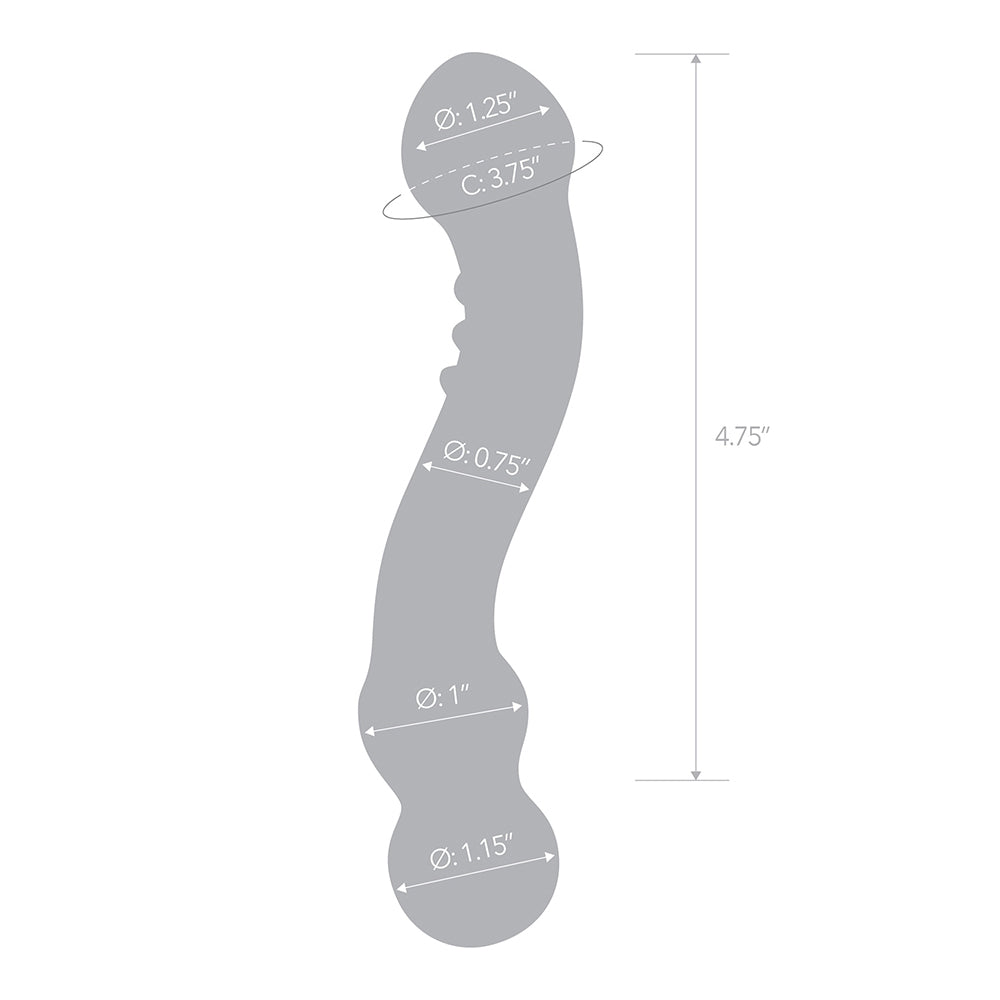 6" Curved G-Spot Glass Dildo