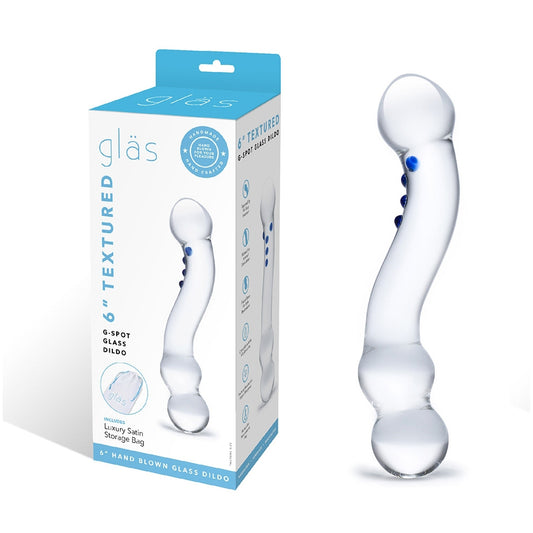 6" Curved G-Spot Glass Dildo