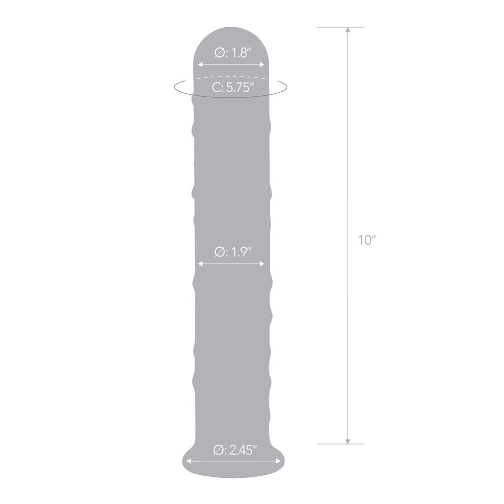 Glas 10'' Extra Large Glass Dildo