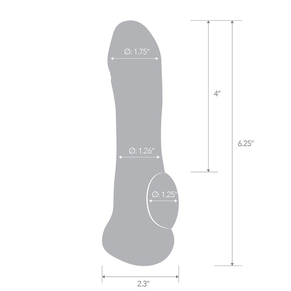 6.25" Transparent Penis Enhancing Sleeve Extension