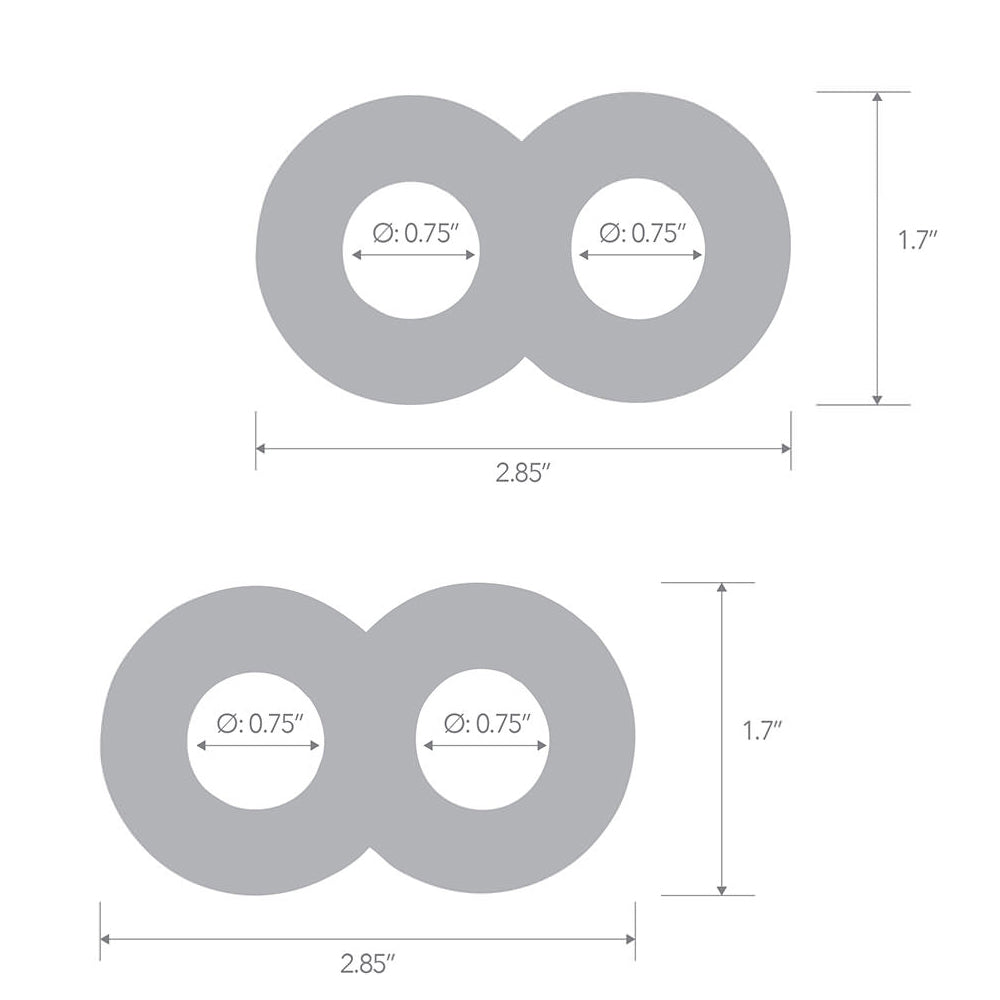 2-Pack Duo Cock And Ball Stamina Enhancement Ring