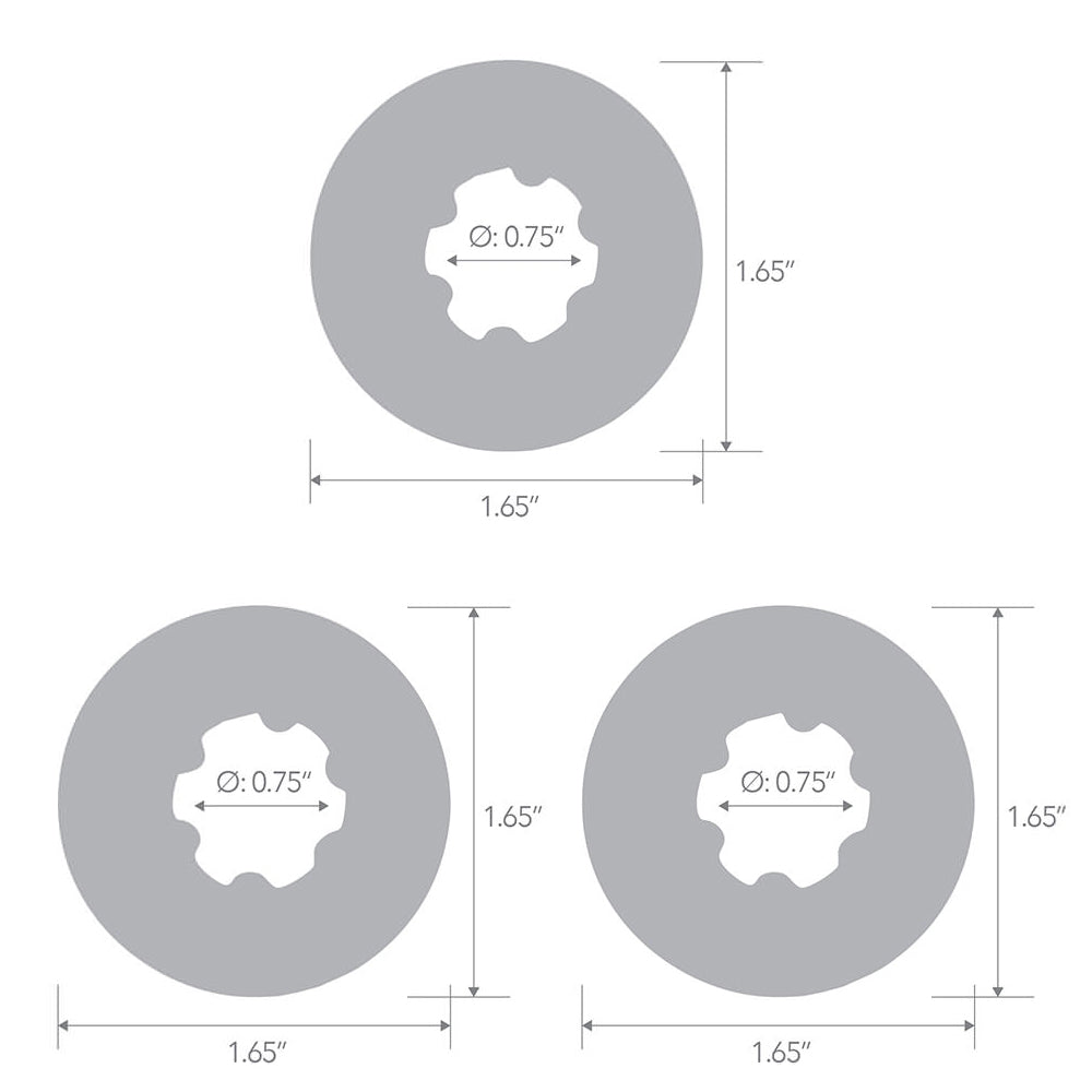 3-Pack Ribbed Rider Cock Ring Set