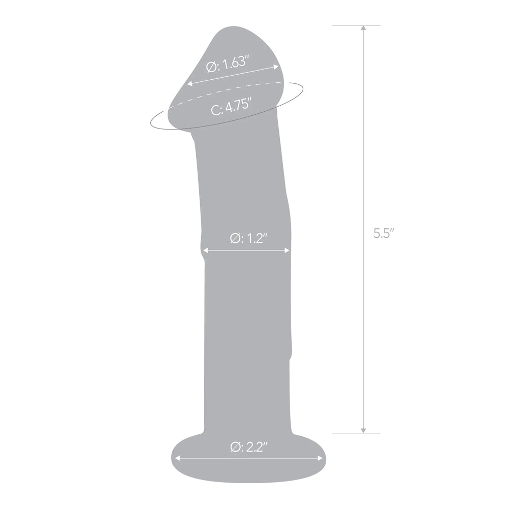 Glas 6" Glass Dildo With Veins & Flat Base