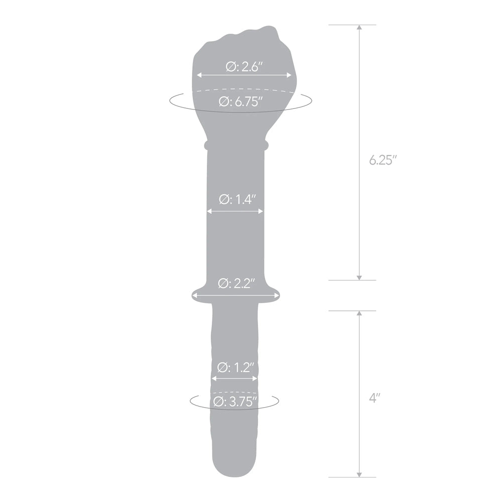 Glas 11" Glass Fist Double Ended With Handle Grip