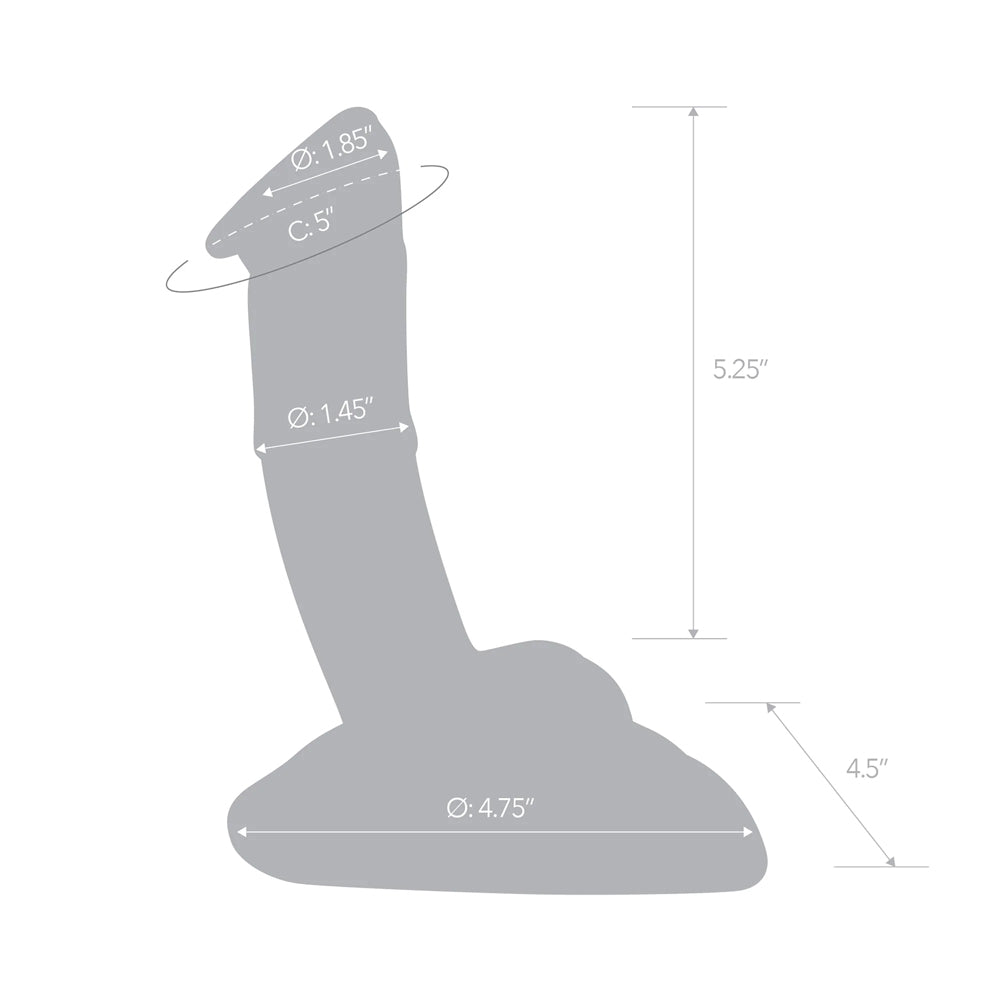 Glas 7.5" Rideable Standing Glass Cock With Stability Base