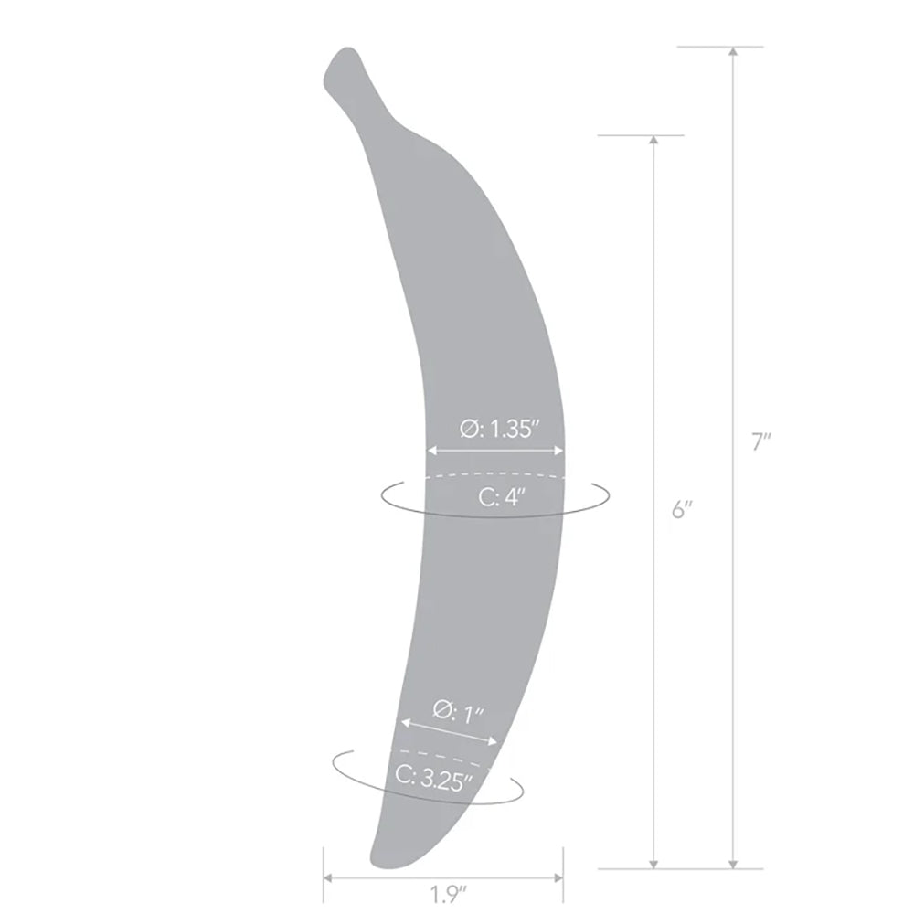 Glas Banana Joy 7" Glass Dildo