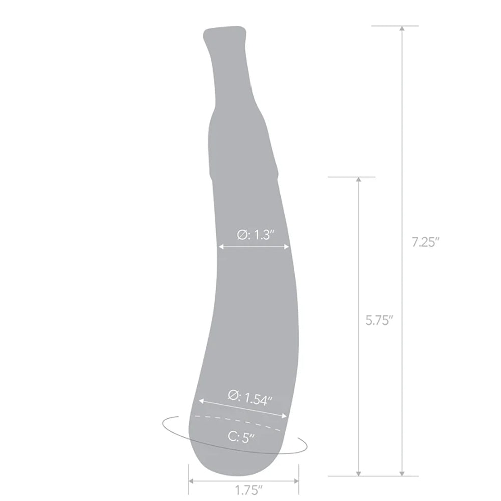 Glas Eggplant Ecstasy 7.25" Glass Dildo