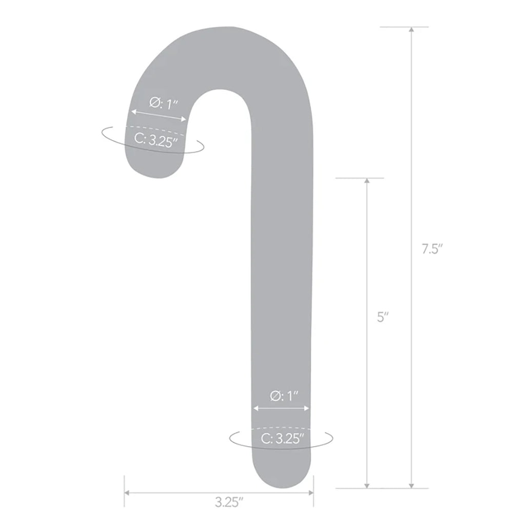 Glas Candy Cane Dream 7.5" Glass Dildo