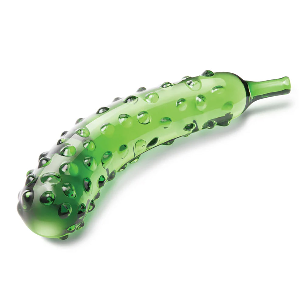 Glas Caressing Cucumber 8.25" Glass Dildo