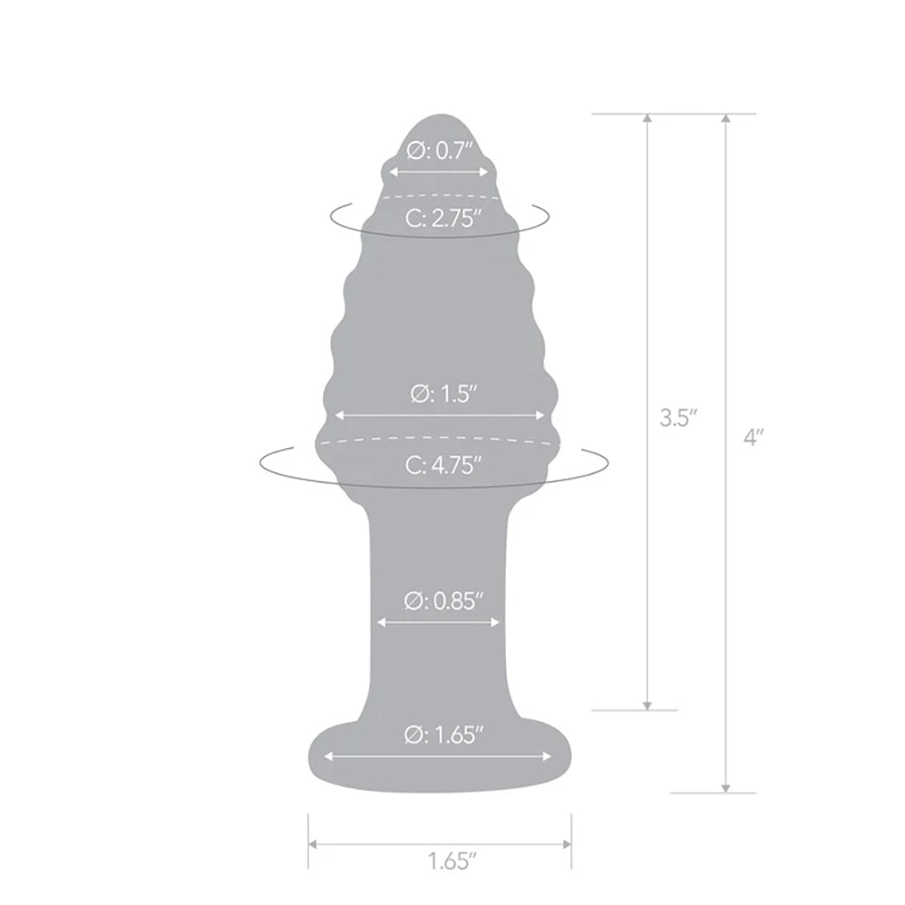 Glas Cornstar 4" Glass Butt Plug