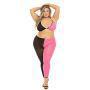 Pink Lipstick Block You Out Bra & Legging Black/Pink QN