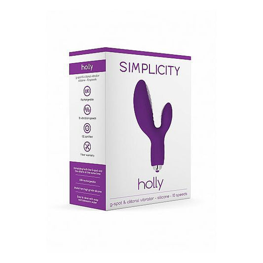 Simplicity Holly G-Spot + Clitoral Vibrator Purple