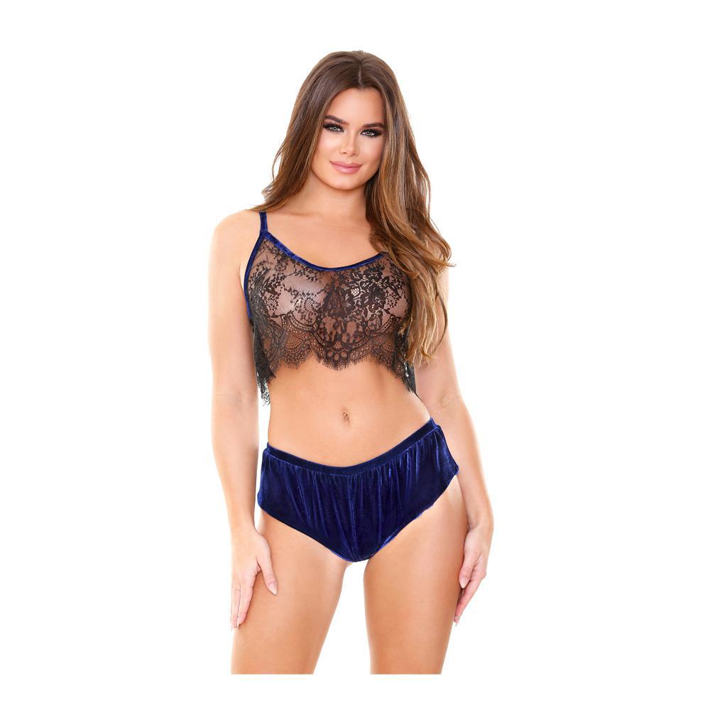 Tease Alana Lace & Velvet Cami & Shorts Set - L/XL Boxed