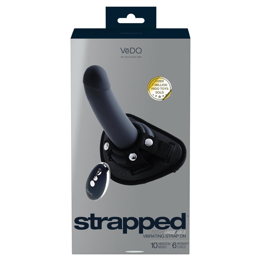 Strapped Rechargeable Vibrating Strap On Just