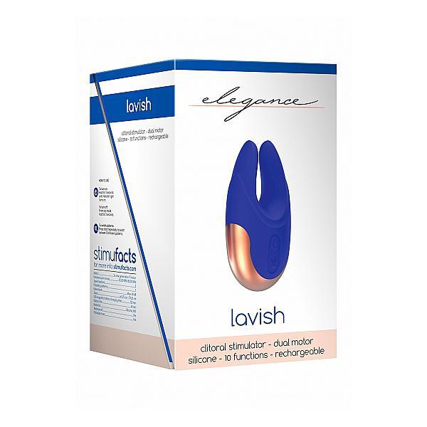 Elegance Dual Motor Clitoral Stimulator Lavish Blue