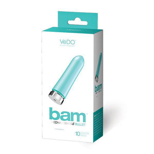 Vedo Bam Rechargeable Bullet Tease Me Turquoise