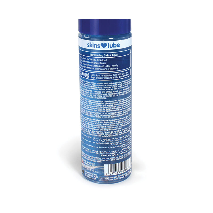 Skins Aqua Water Based Lubricant 4.4 oz.