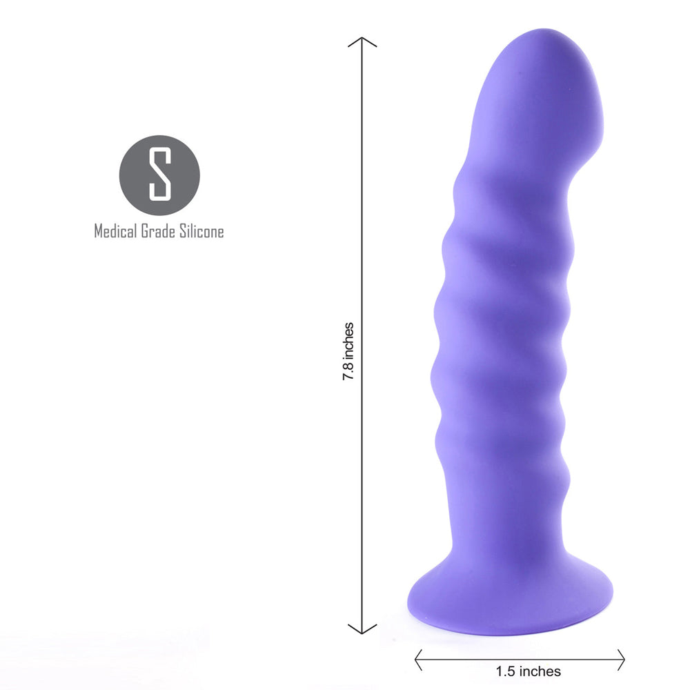 Kendall Silicone Dong Swirled Satin Finish Neon Purple