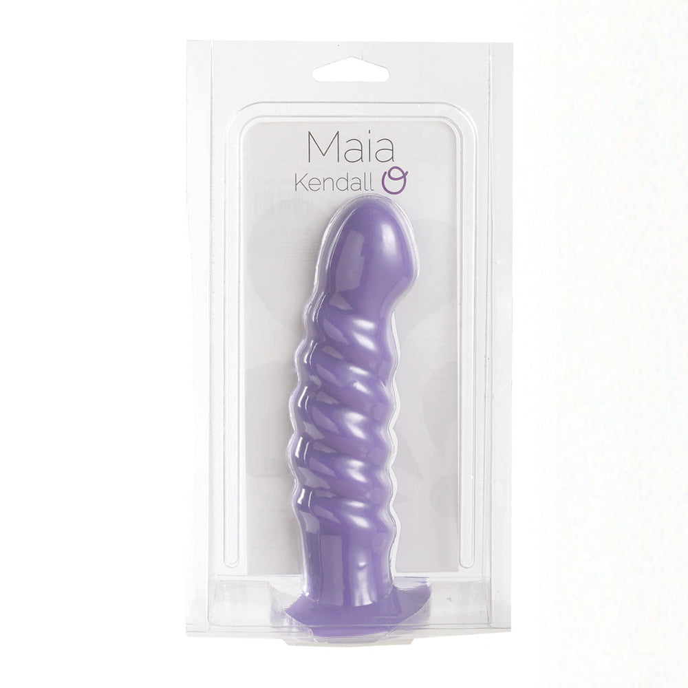 Kendall Silicone Dong Swirled Satin Finish Neon Purple