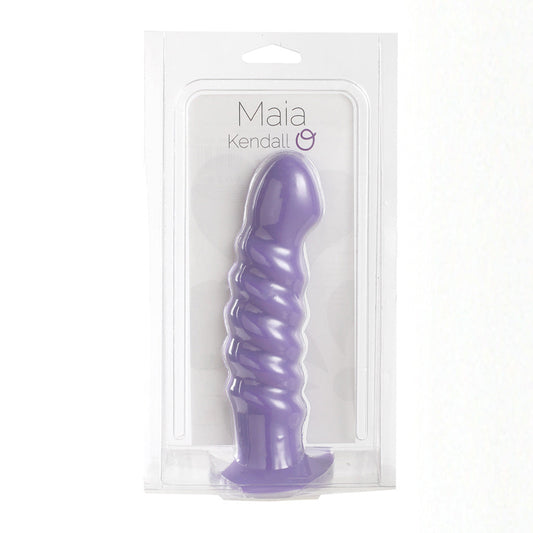 Kendall Silicone Dong Swirled Satin Finish Neon Purple