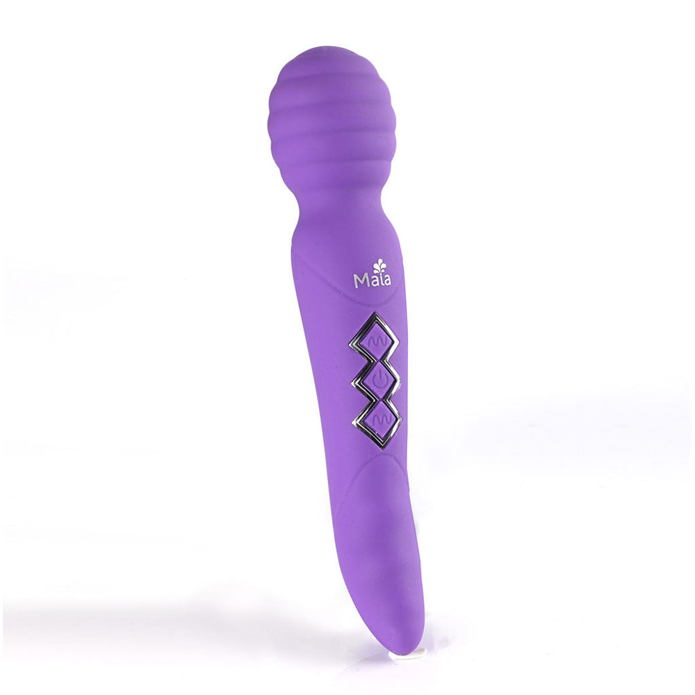 Zoe Twisty USB Rechargable Dual Vibrating Pleasure Wand Neon Purple