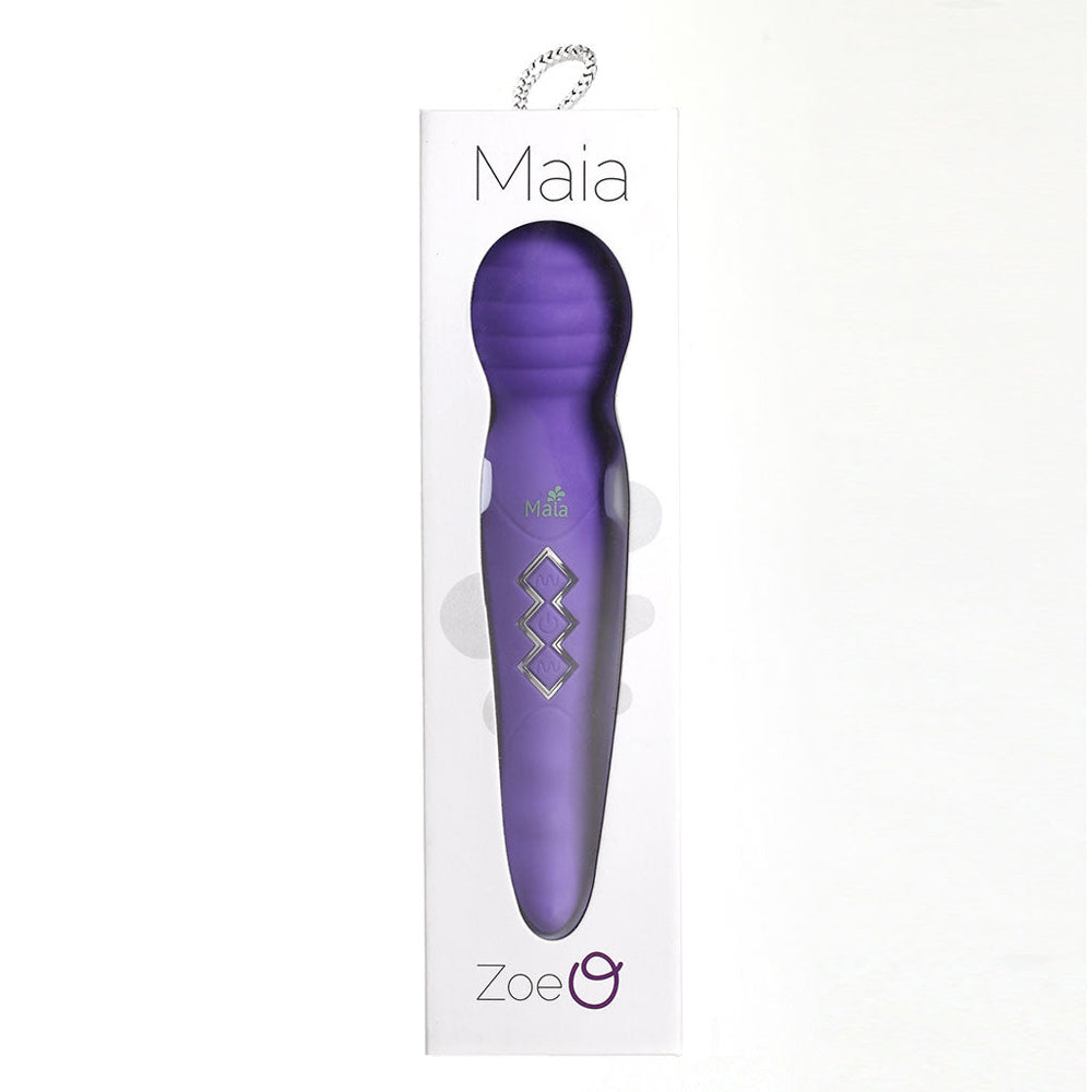 Zoe Twisty USB Rechargable Dual Vibrating Pleasure Wand Neon Purple