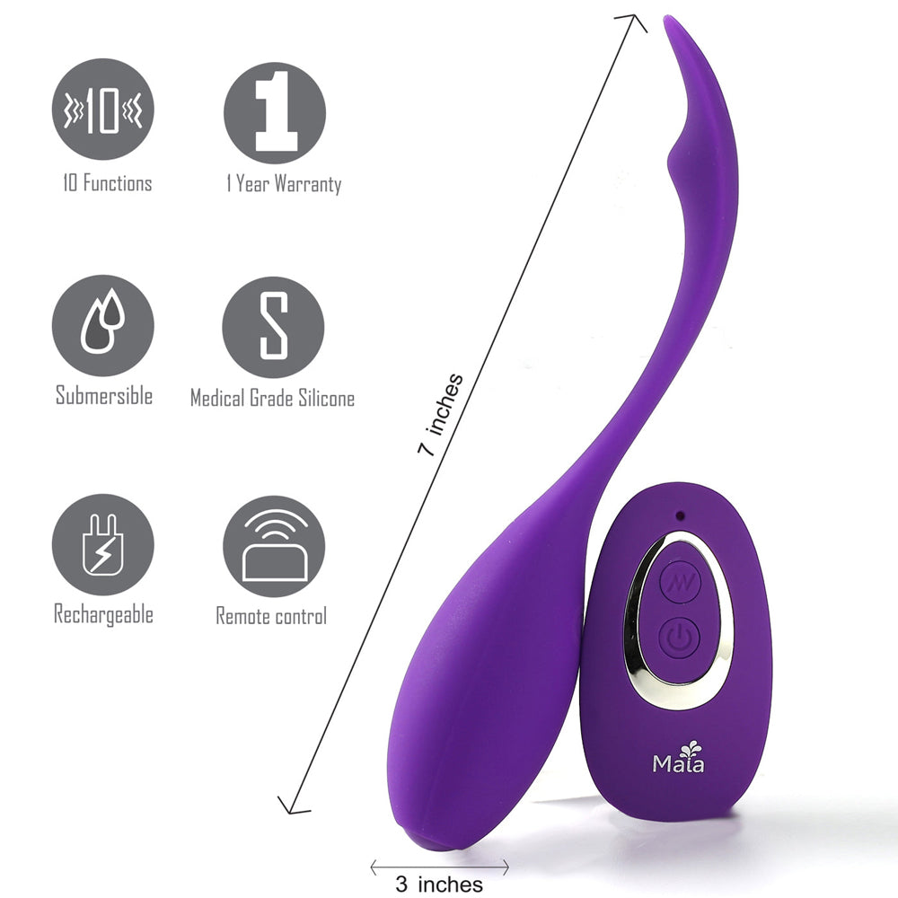 Syrene Remote Luxury Bullet Vibrator Neon Purple
