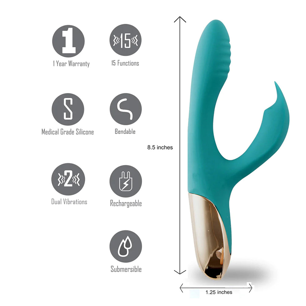 Maia Skyler USB Rechargeable Silicone Bendable Rabbit