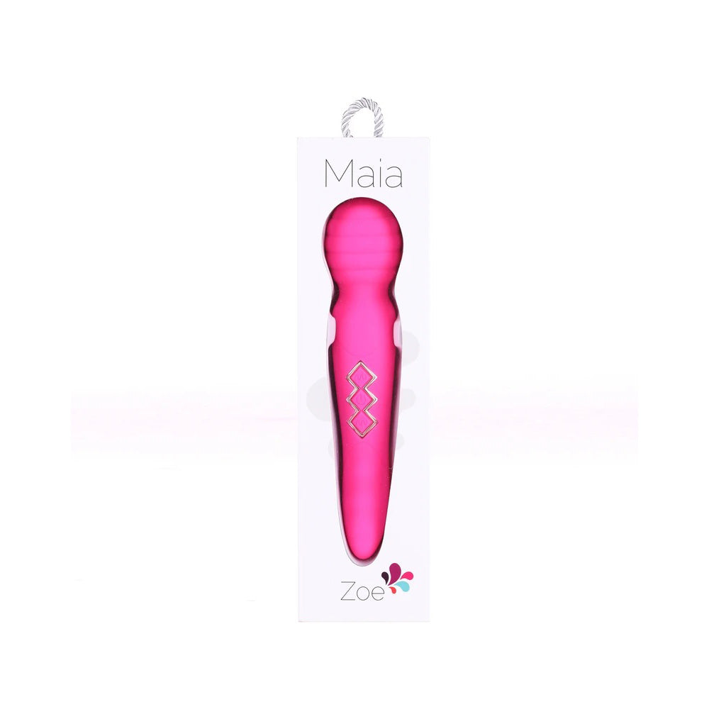 Zoe Twistty Rechargable Dual Vibrating Wand Hot Pink