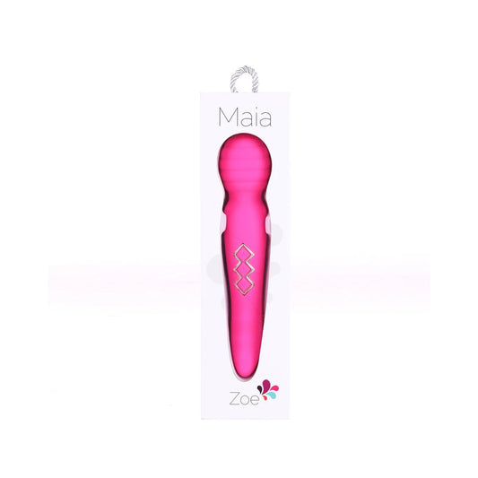 Zoe Twistty Rechargable Dual Vibrating Wand Hot Pink