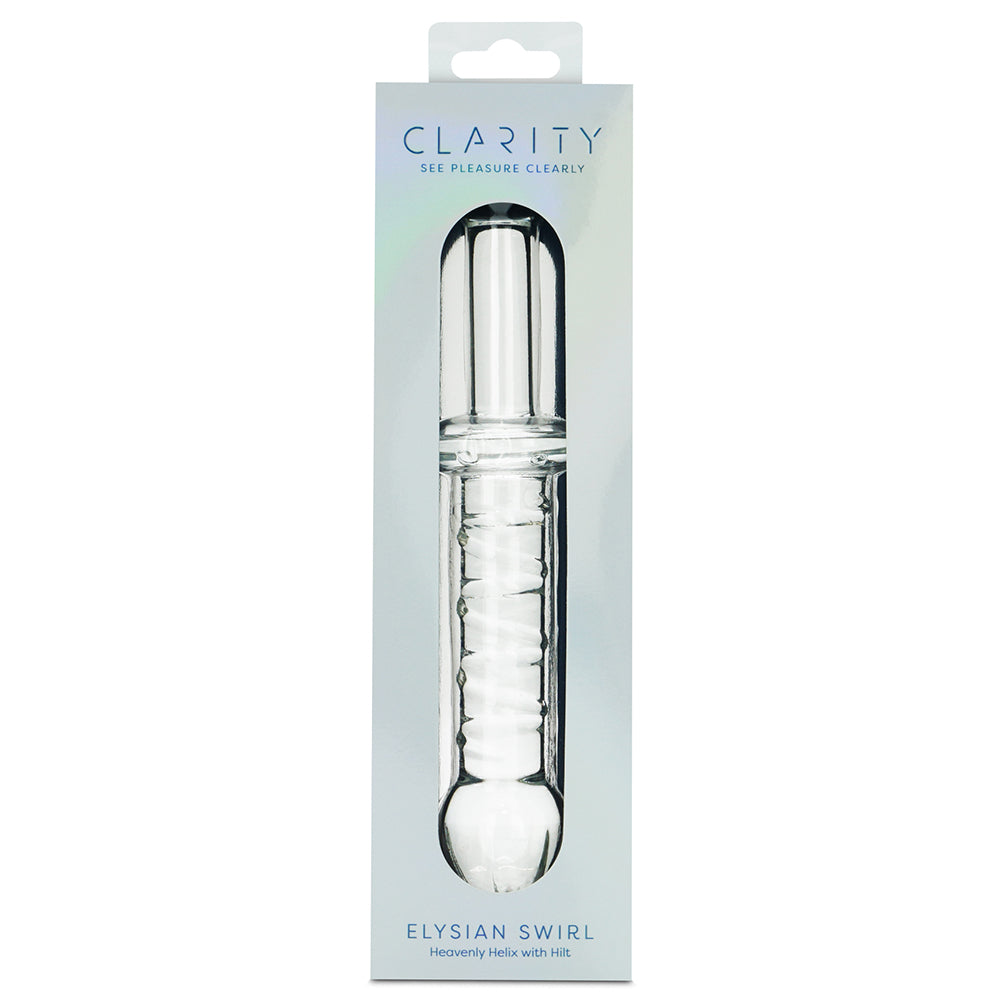 Clarity Glass Dildo Elysian Swirl