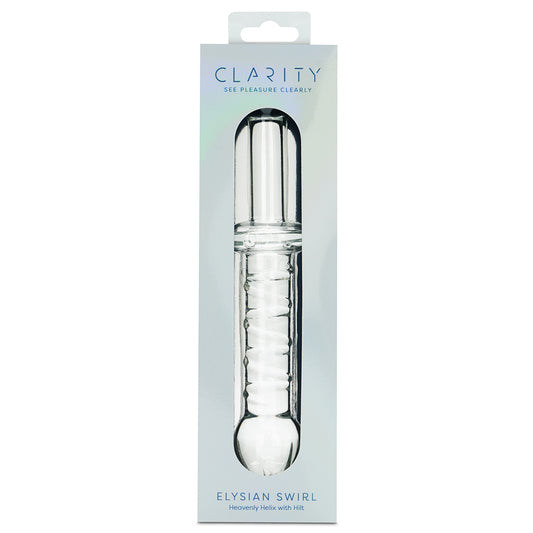 Clarity Glass Dildo Elysian Swirl