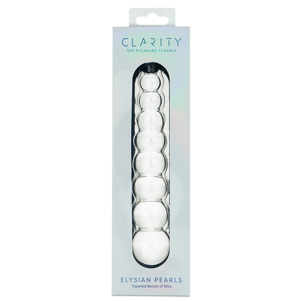 Clarity Glass Dildo Elysian Pearls