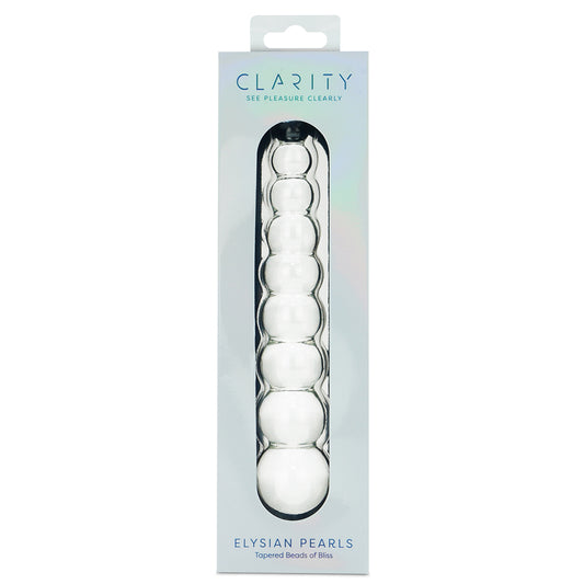 Clarity Glass Dildo Elysian Pearls