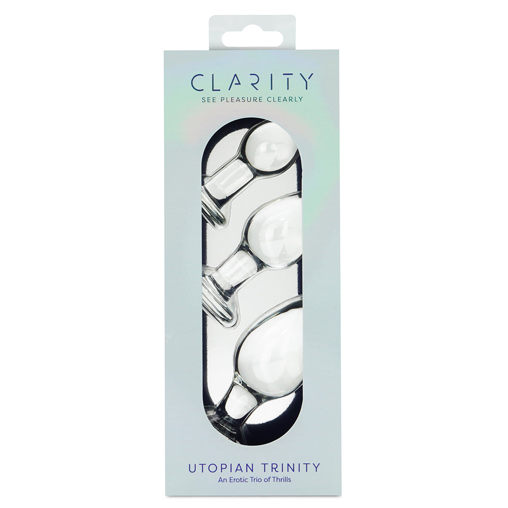 Clarity Glass Dildo Utopian Trinity
