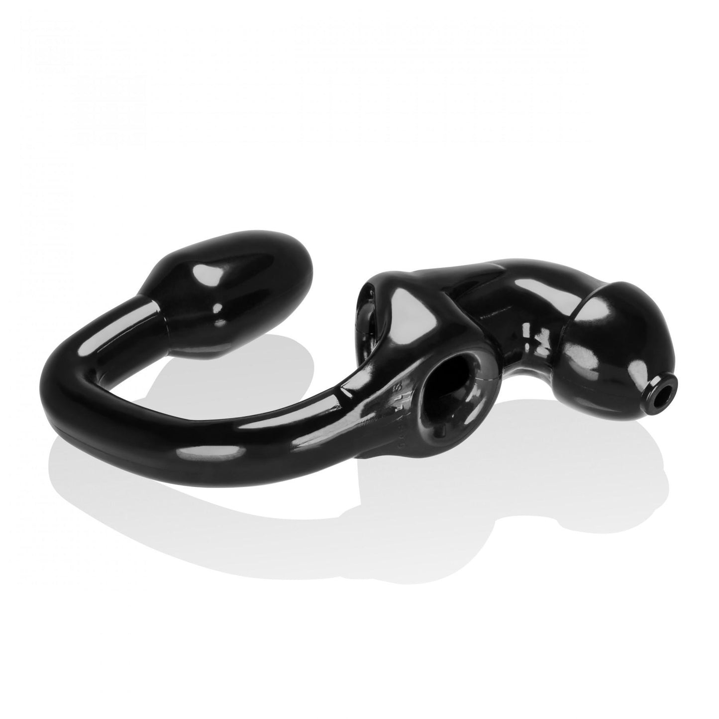 TAILPIPE CHASTITY COCK-LOCK & BUTT PLUG BLACK