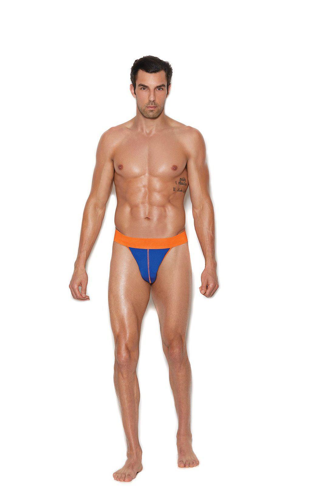 MENS THONG W/ NEON ORANGE TRIM