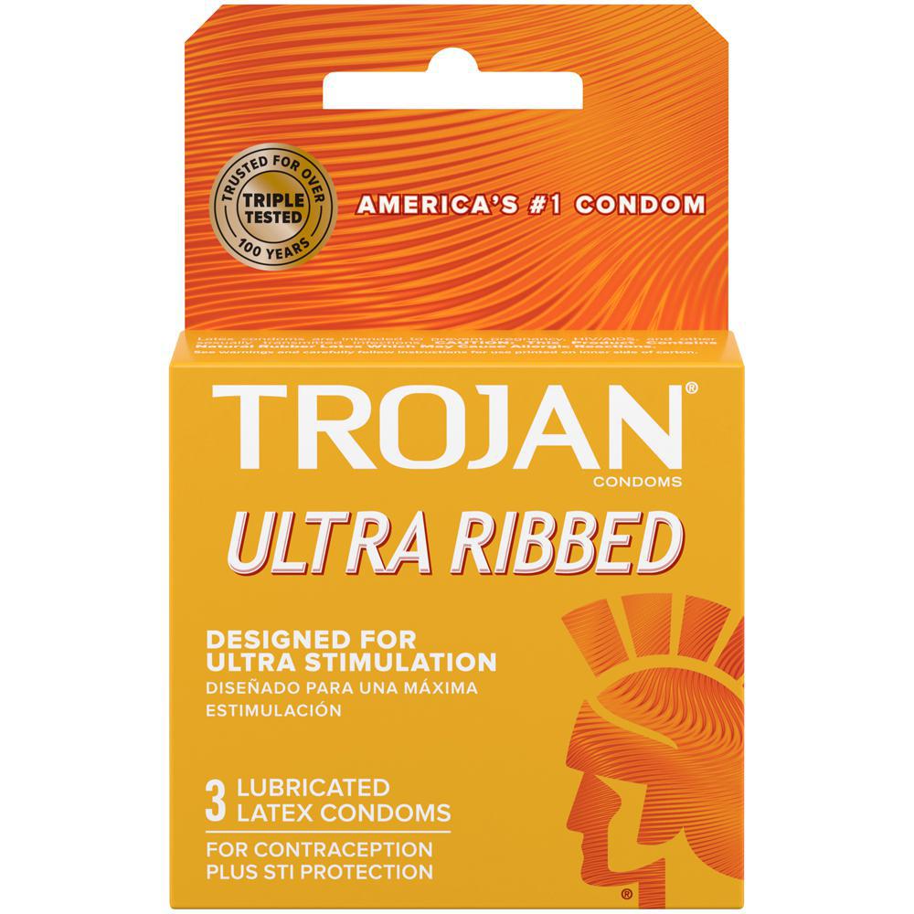 Trojan Ultra Ribbed  (3ct)