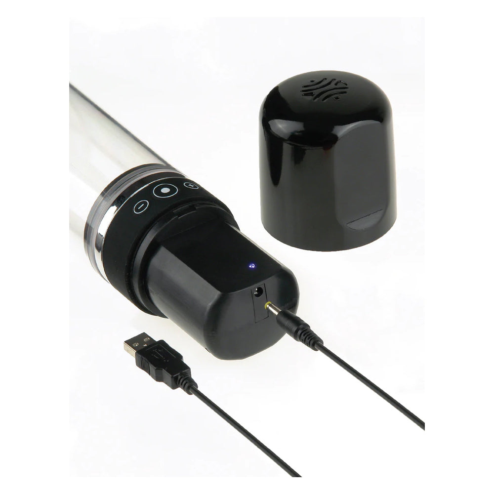 Pump Worx Rechargeable 3-Speed Auto-Vac Penis Pump Black