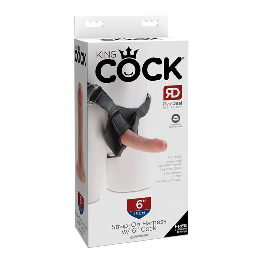 KING COCK STRAP-ON HARNESS W/ 6'' COCK FLESH