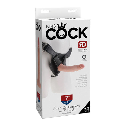 KING COCK STRAP-ON HARNESS W/ 7'' COCK FLESH