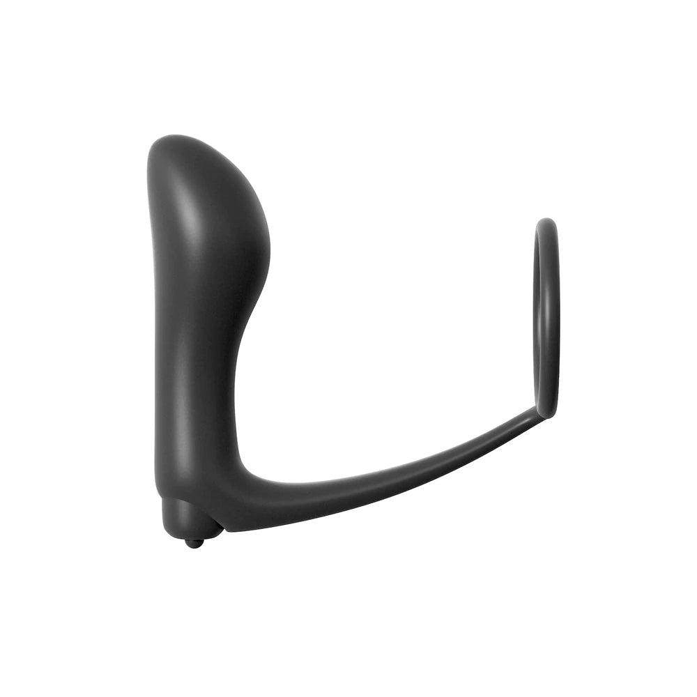 Anal Fantasy Collection Ass-Gasm Cockring Vibrating Plug Black