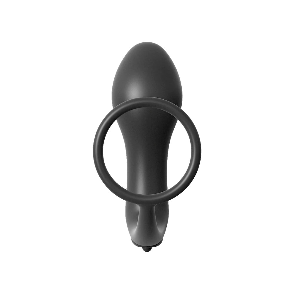Anal Fantasy Collection Ass-Gasm Cockring Vibrating Plug Black