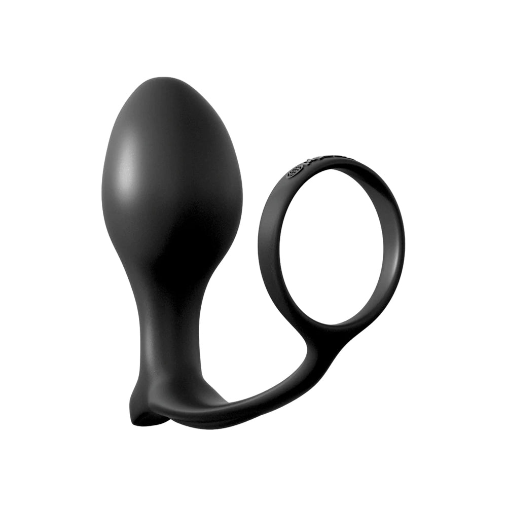 Anal Fantasy Collection Ass-Gasm Cockring Advanced Plug Black