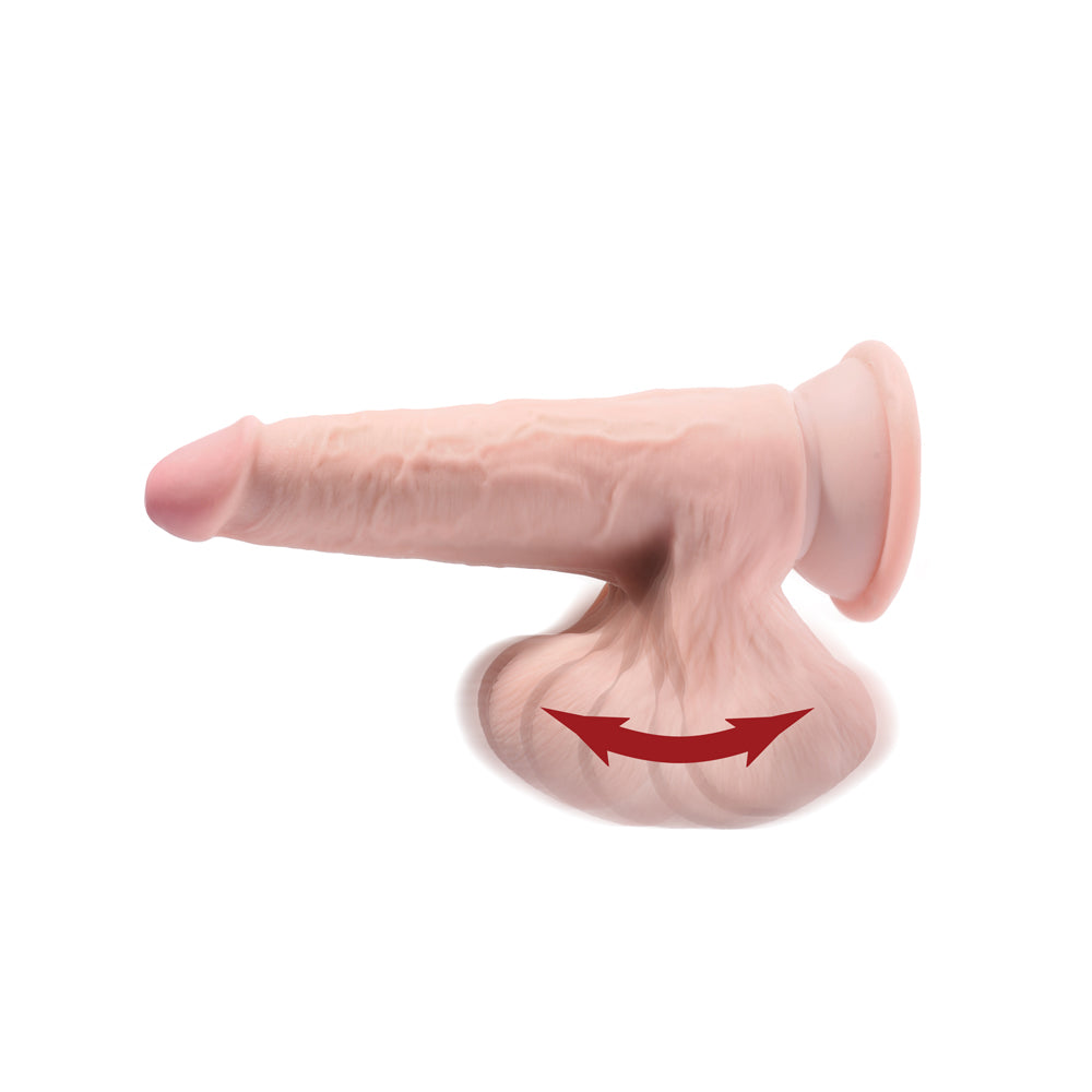 King Cock Plus 8" Triple Density Cock With Swinging Balls