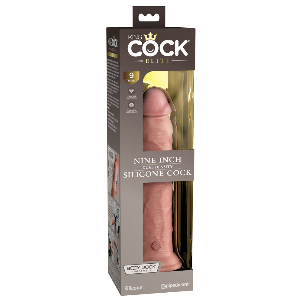 King Cock Elite 9" Dual Density Silicone Cock Light